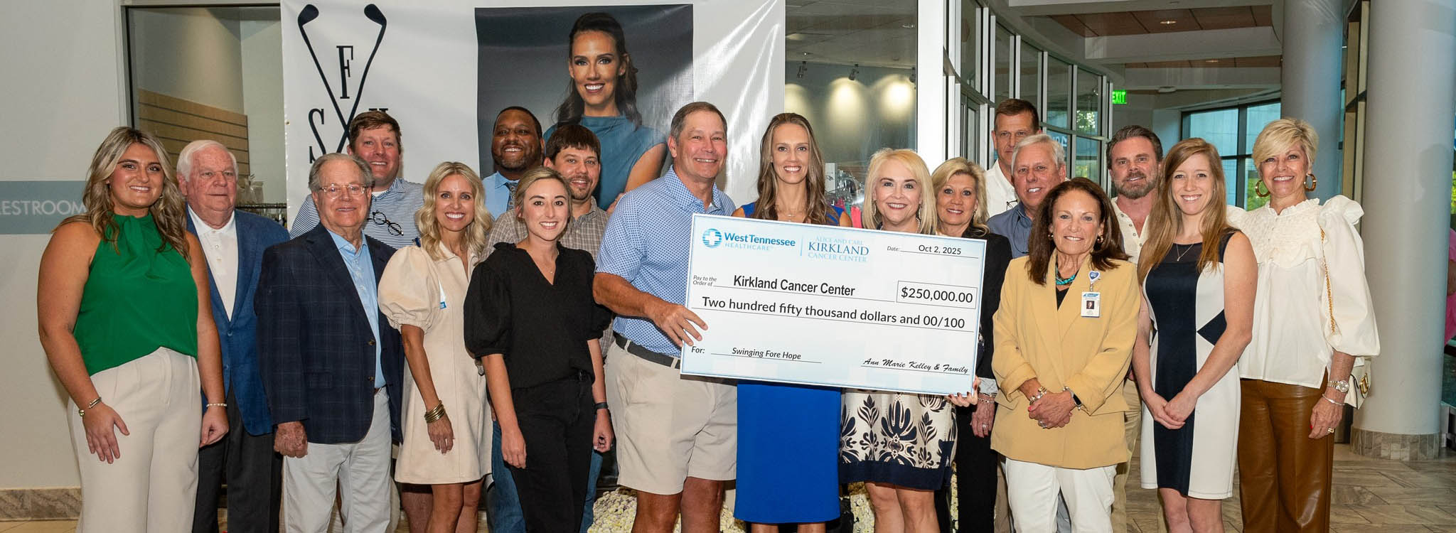 Swinging Fore Hope Check Presentation